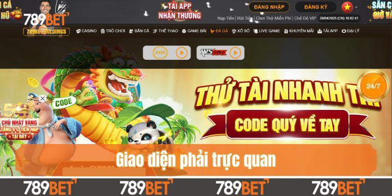 Giao diện phải trực quan